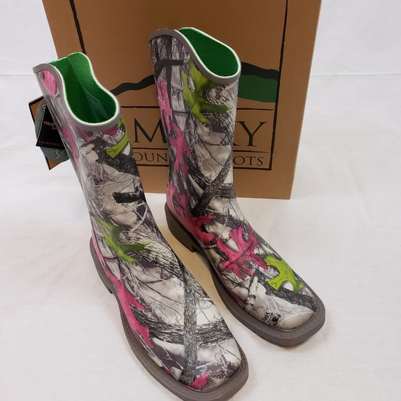 Smoky Mountain Ladies Camo Rainboot Wellie Mucker - Picture 5 of 8